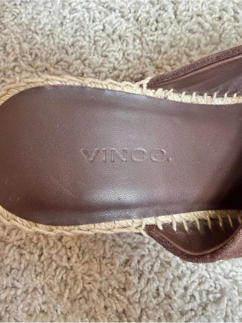 Vince Gaelan Suede Espadrille Wedge Sandal - Size 6M